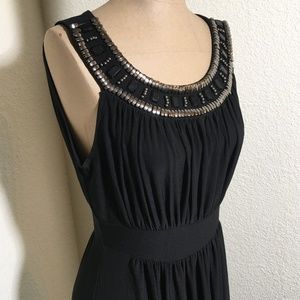 Black Semi-Formal Scoop Neck Maxi Dress